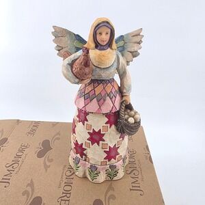 VTG Jim Shore Angel of Faithfulness Figurine Hen Eggs Heartwood Creek 108918